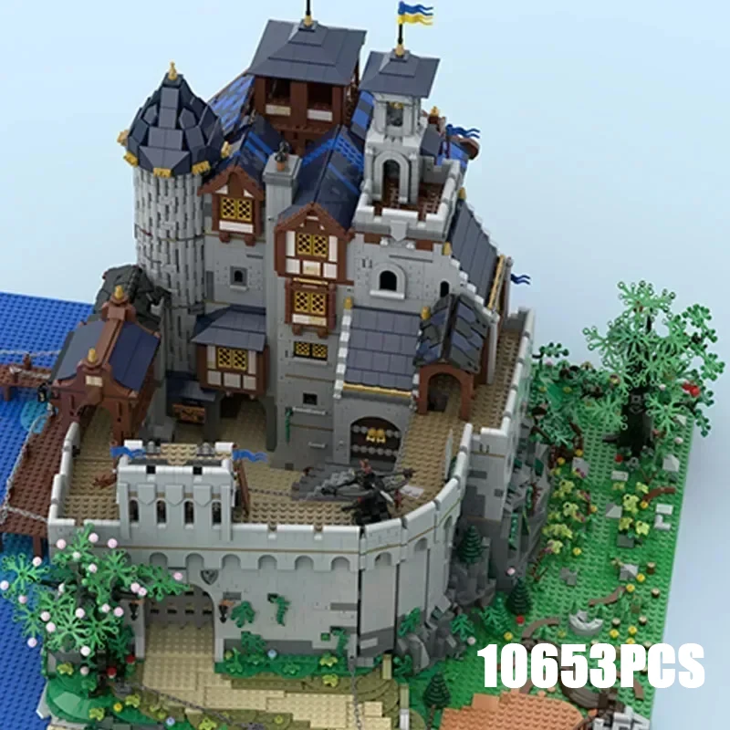 

Moc Building Bricks Military Fortress Model Black Falcon Royal Castle Technology Blocks Gifts Christmas Toys DIY Sets Assembly