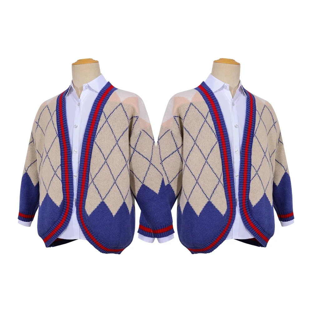 Love And Deepspace Rafayel Qiyu Cosplay Costume Wig Earrings Adult Unisex Qiyu Sweater Shirt Asymmetric Cardigan Warm Coat Top