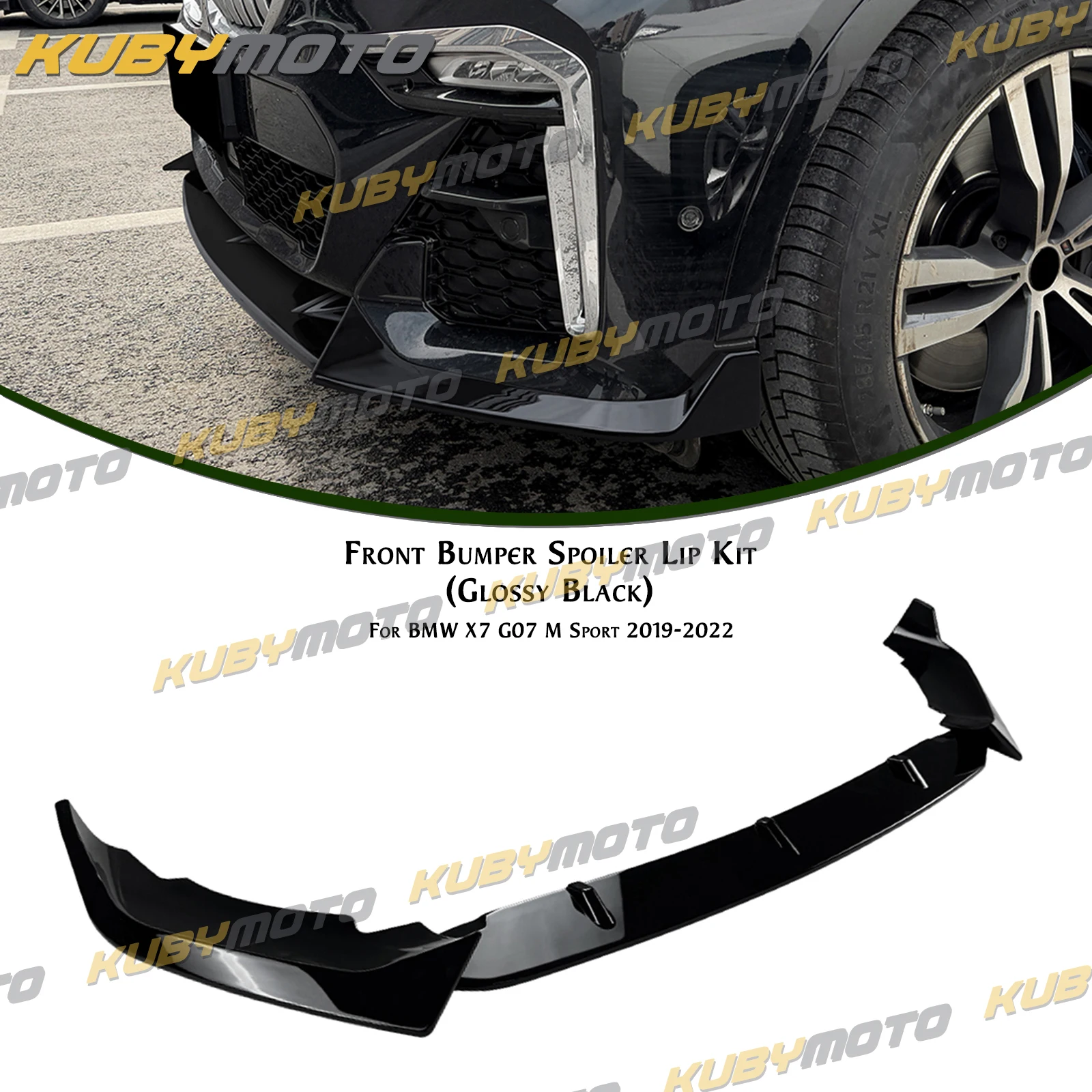 

For BMW X7 G07 M Sport 2019 2020 2021 2022 Front Bumper Spoiler Lip Lower Splitter Canard Lip Body Kit Protector Cover Auto Part