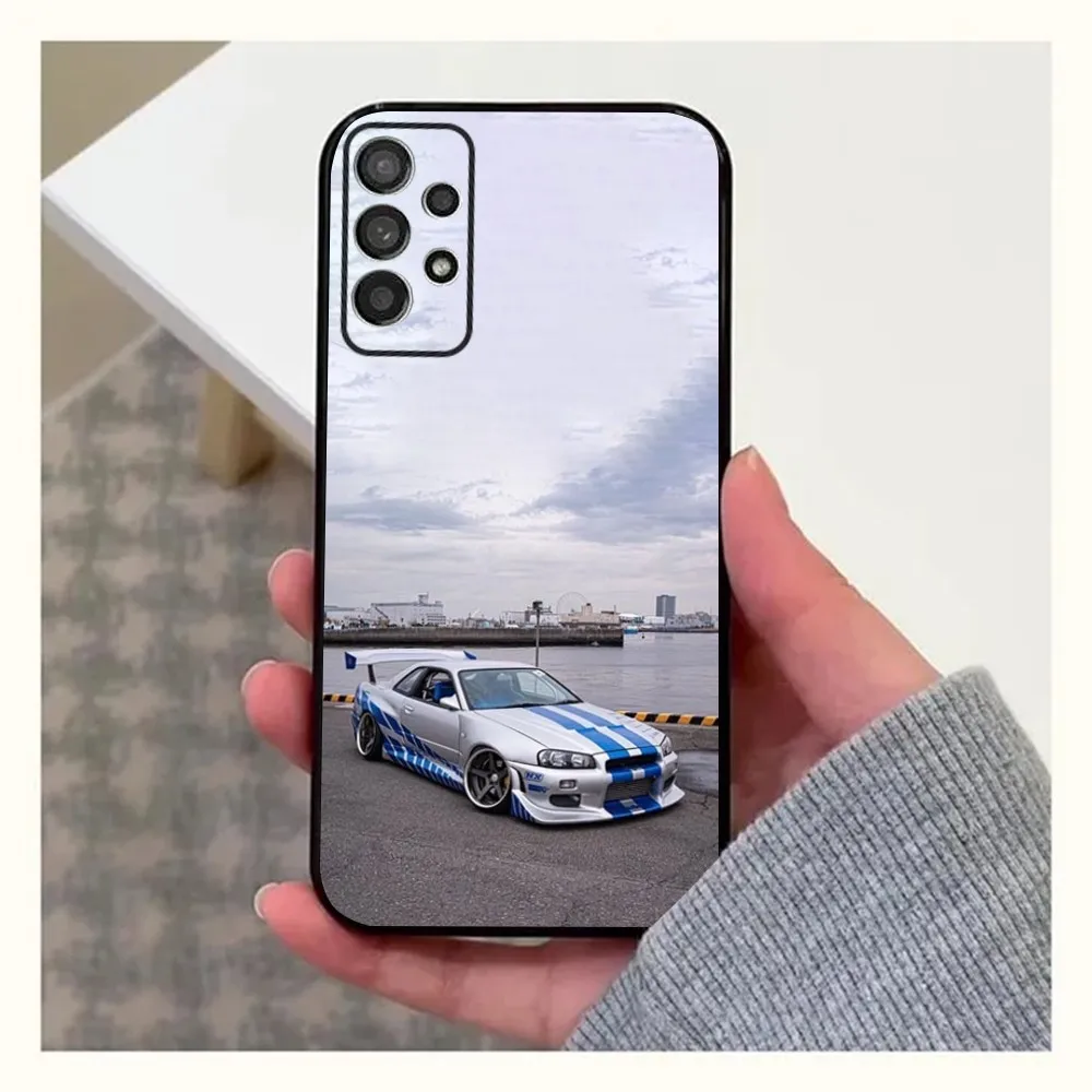 F-Fast And F-Furious R-R34 Phone Case For Samsung Galaxy A13,A21s,A22,A31,A32,A52,A53,A71,A80,A91 Soft Black Cover