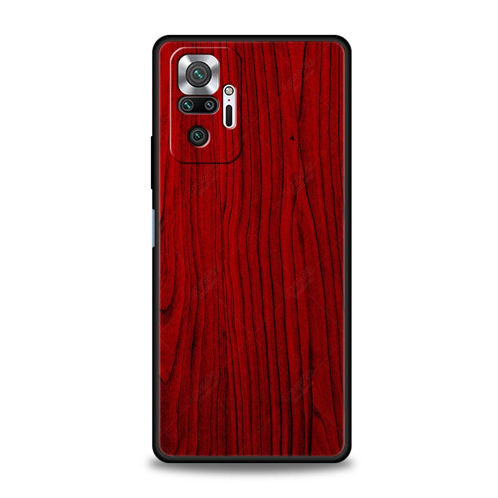 Carved Wood Phone Case Cover for Redmi 13C 10C Note 13 12 10 11 Pro Plus 7 8T K40 K50 Gaming Pro Plus Soft Shell Capas Funda Bag