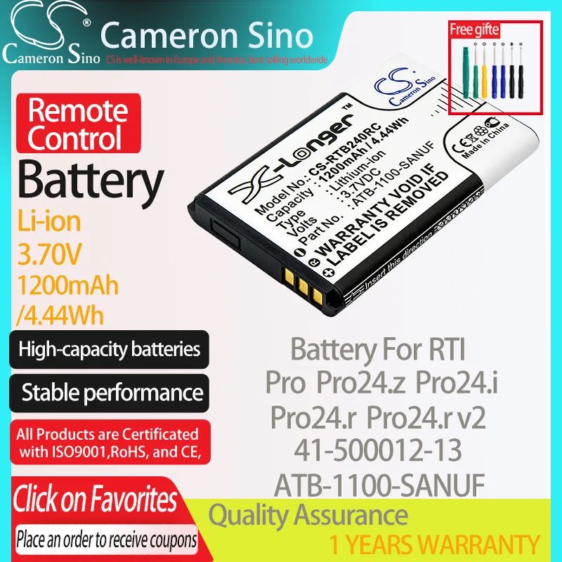 카메라 RTI Pro24.z Pro24.r Pro24.i Pro24.r v2 적합 RTI 41-500012-13 ATB-1100-SANUF 원격 제어 배터리