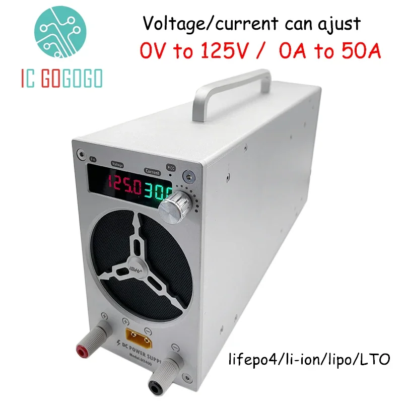 

0V To 125V 50A Voltage Current Adjustable Charger Smart Li-ion Lifepo4 LTO Battery 12V 24V 48V 60V 72V 84V 96V 120V 10A 20A 25A