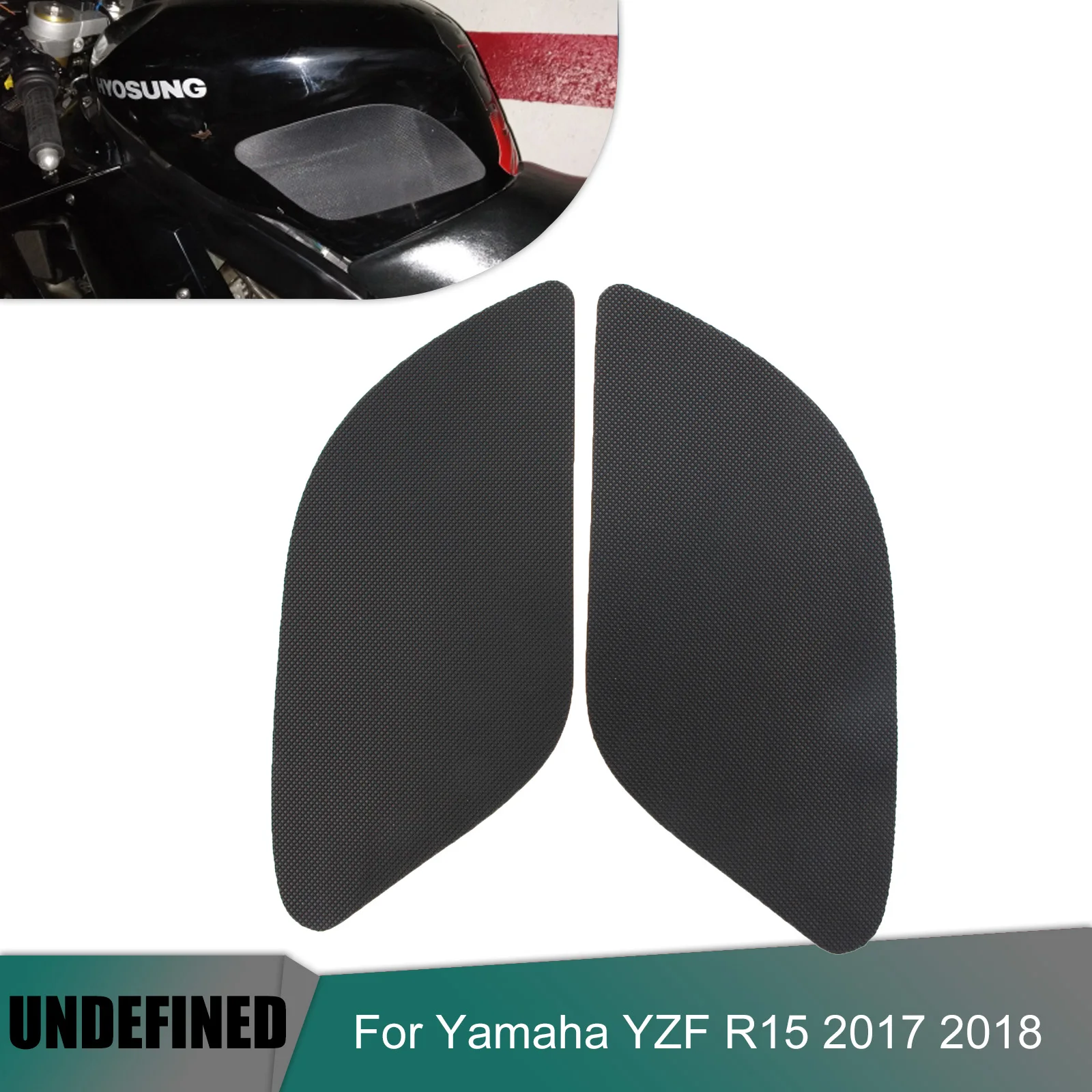 

Motorcycle Fuel Gas Tank Traction Pad Stickers Knee Grip Side Anti Slip Protector Decals For Yamaha YZF R15 2017 2018 Decals