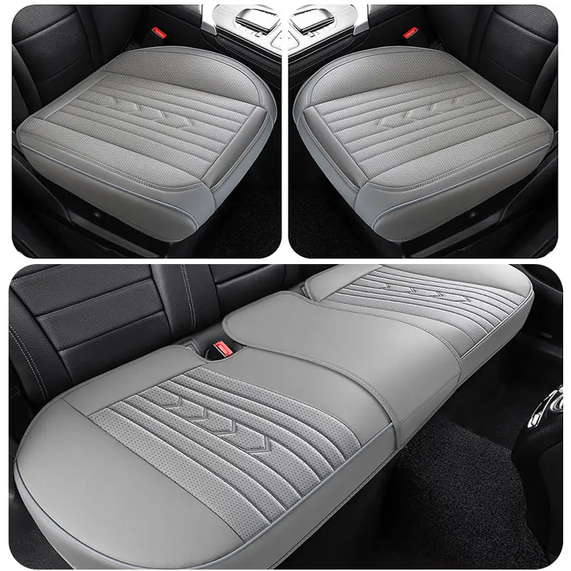 

PU Leather Car Seat Cover Full Surround Bottom Car Seat Cushion Breathable Durable Rear Seat Pad Universal Auto Seat Cover