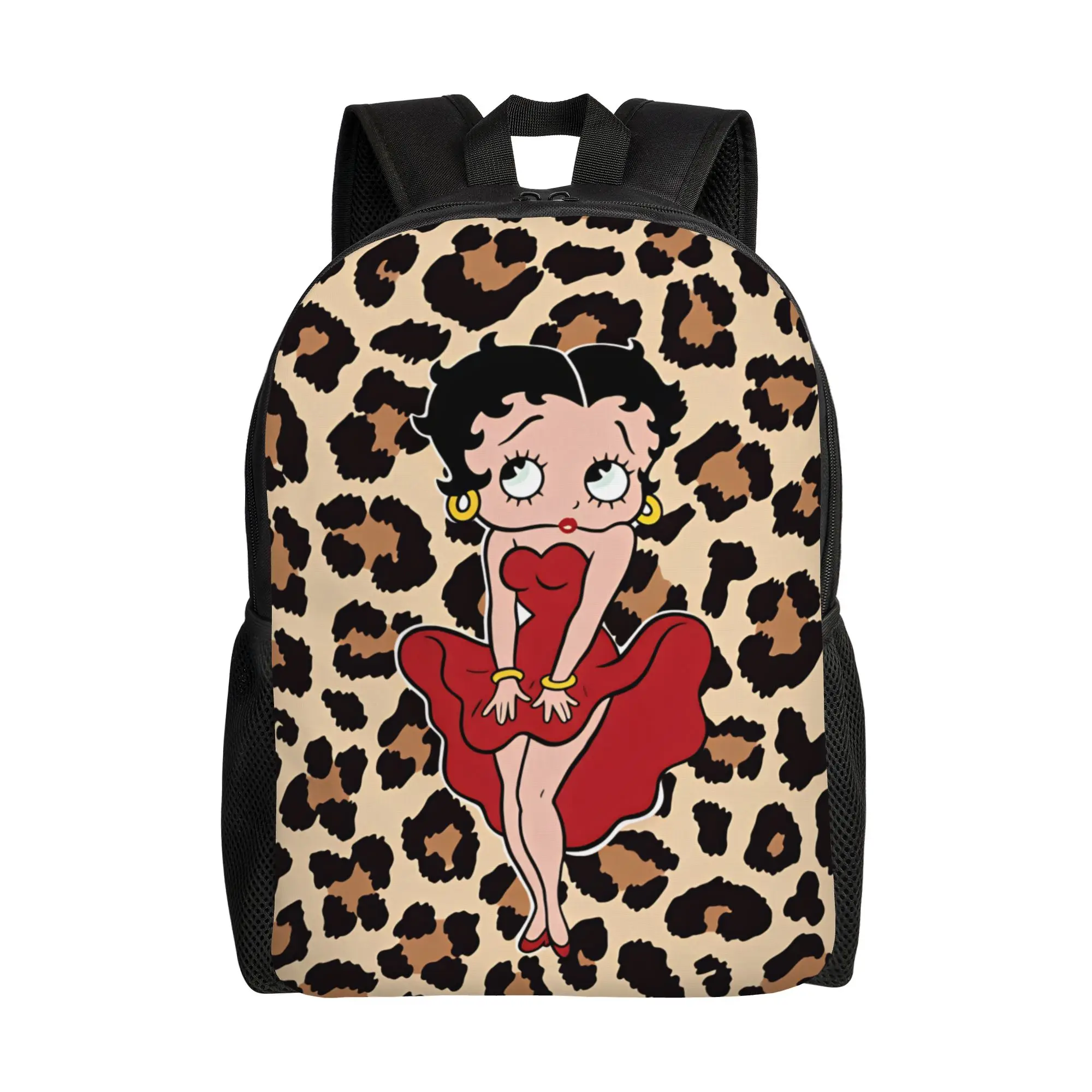 B-Betty Boops Backpack  Hiking Backpacks Student Custom Lightweight High School Bags Casual Rucksack