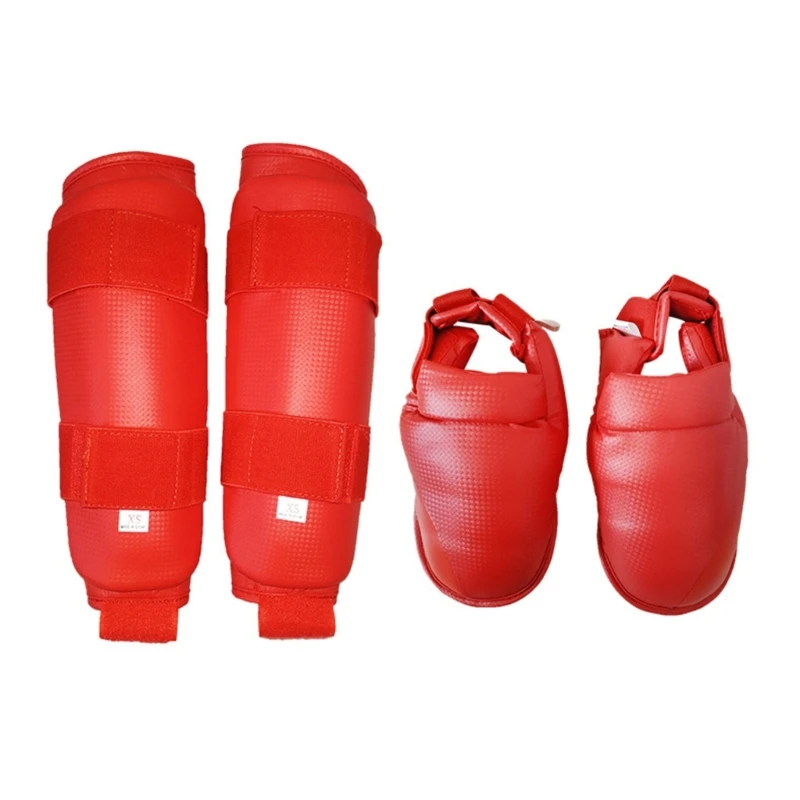 1 Pair Shin Guards Shin Insteps Protector Shin Pads Leg Foot Guards for Kickboxing Martial Art