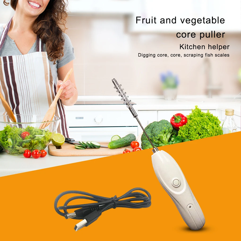 Vegetable Corer Washable Rechargeable Kitchen Core Remover Accessories