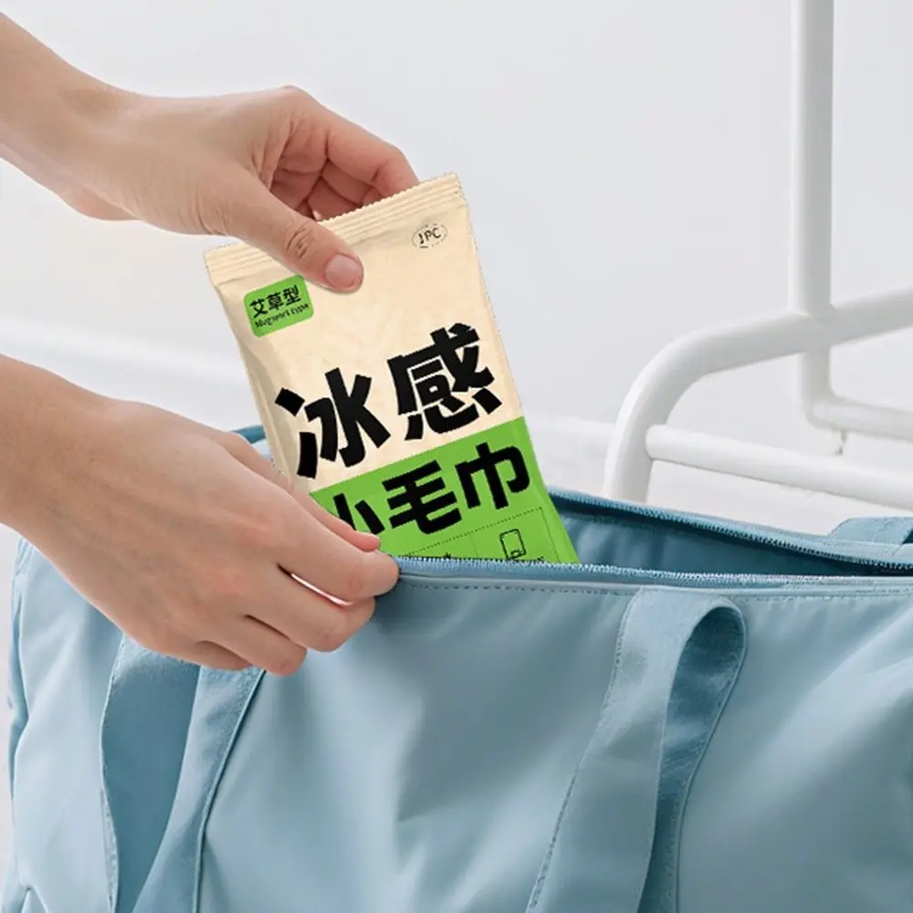 10Pcs Non Woven Fabric Cooling Towel Breathable Quick Drying Ice Wipes Disposable Sunstroke Prevention Instant Cold Towel