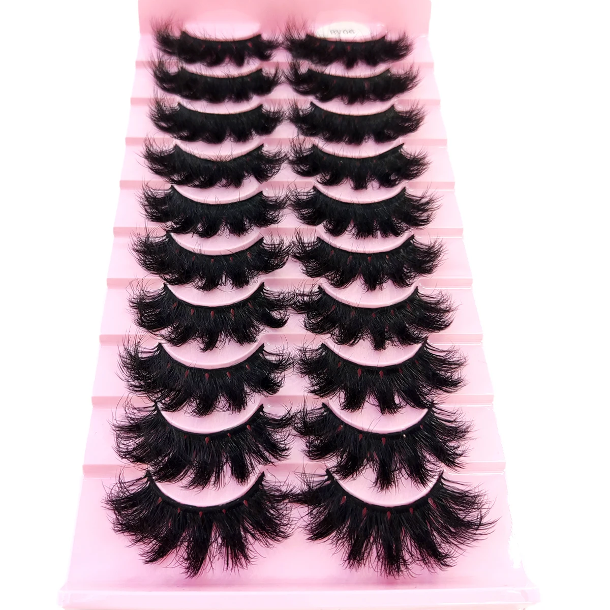 HBZGTLAD 10 paar natuurlijke kunstmatige nertsenwimpers zachte valse wimpers gekruiste en dikke wimpers verlengde make-up valse wimpers