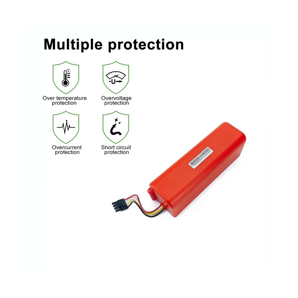 BRR-2P4S-5200S-Batería de repuesto para aspiradora robótica, 14,4 V, 5200MAh, para Xiaomi Roborock S55, S60, S65, S50, S51, S5 MAX