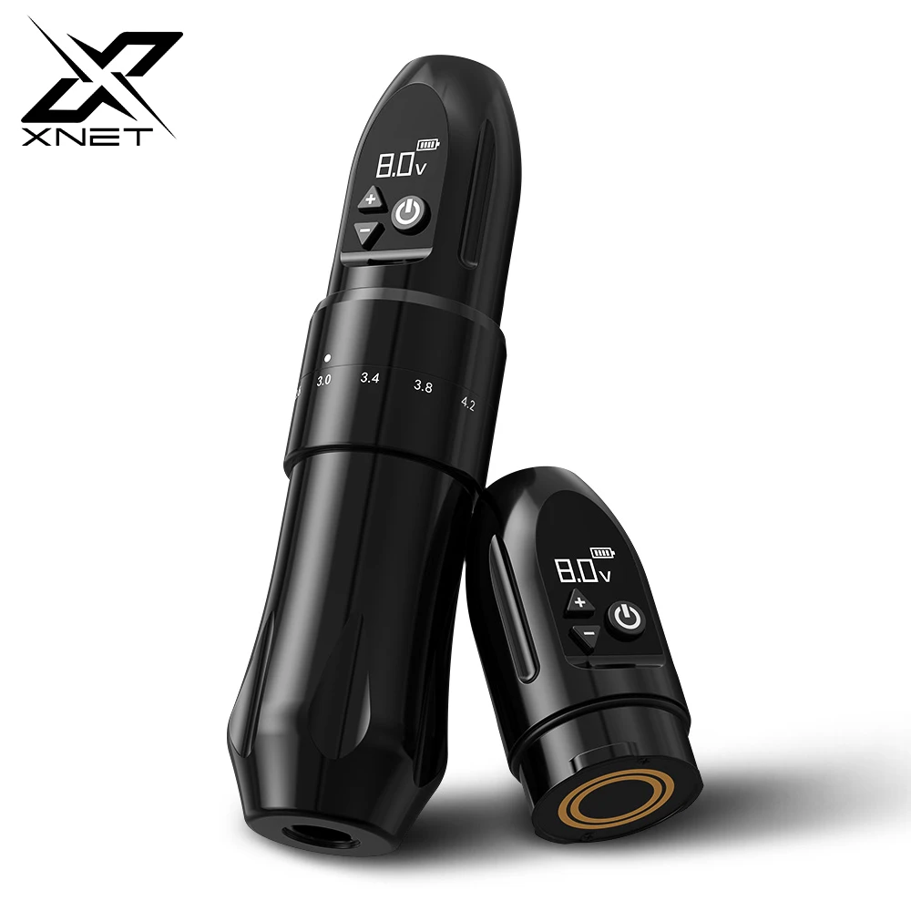 

XNET D1 Wirless Tattoo Machine Pen 2.0-4.2mm Adjustable Stroke With Powerful Custom Motor for Makeup Microplasty Pen For Tattoo