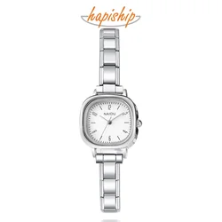 Hapiship 2024 new Fashion Women's Stainless Steel Unique Watch Bracelet for Party Friend Wife Birthday DIY Jewelry Gift G031