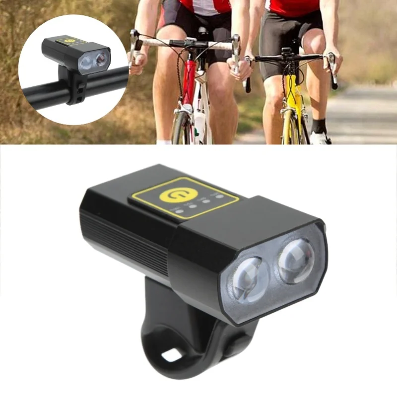 

Передний фонарь для велосипеда, водонепроницаемый, легкий, перезаряжаемый через USB, яркая передняя фара для велосипеда для ночной езды