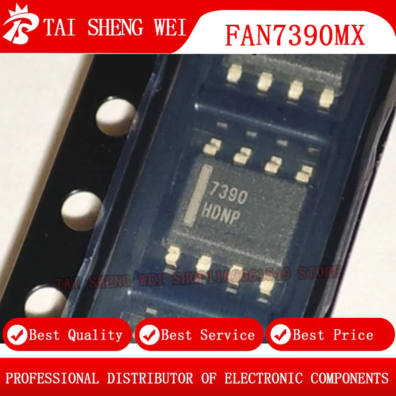 5PCS Brand New Original FAN7390M FAN7390 FAN7390MX SOP-8 Package Gate Driver Chip