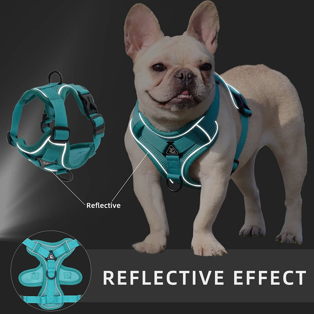 Cat Harness With 1.5m Traction Leash For Small Medium Dog No Pull Breathable Reflective Adjustable Puppy Saddle Pet Supplies