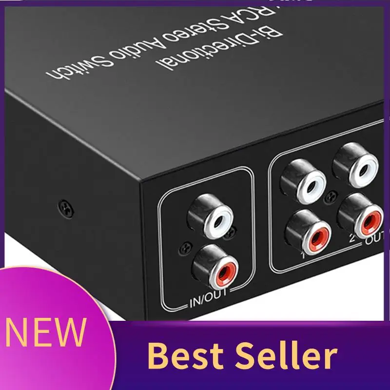 

HFES 1 шт. 4 порта двунаправленный RCA аудиопереключатель аудио поворотный переключатель черный металл для ТВ игровая консоль наушники