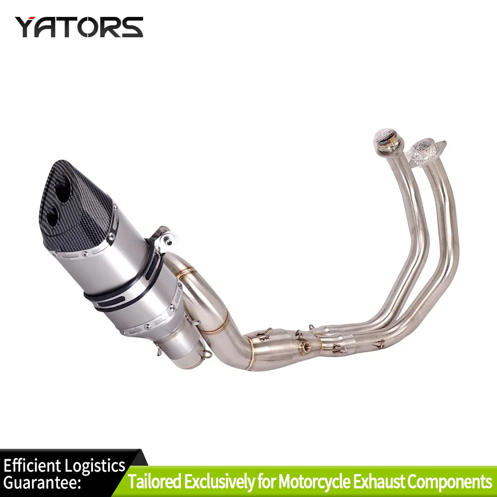

For Yamaha YZF R7 MT07 2021-2023 Full Exhaust System Header Pipe Silver Muffler Exhausts Pipes