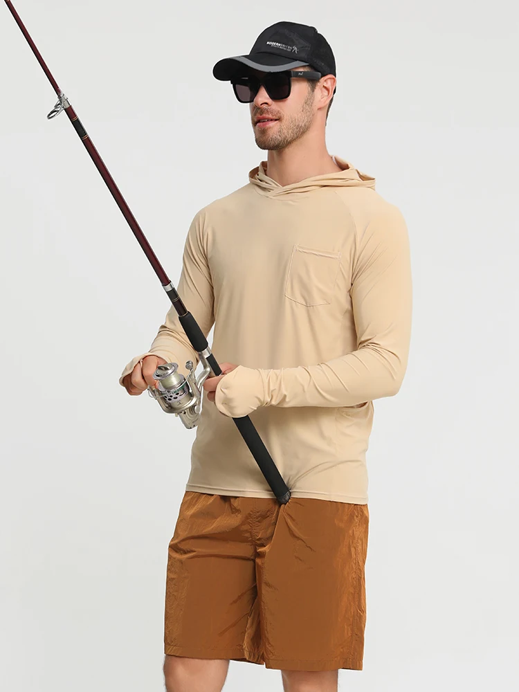 

Sbart Sun Protection Quick-Drying Hooded Fishing Clothing, Breathable, Light and Comfortable, Outdoor Fishing, Running and Climbing Fitness Sports Tops