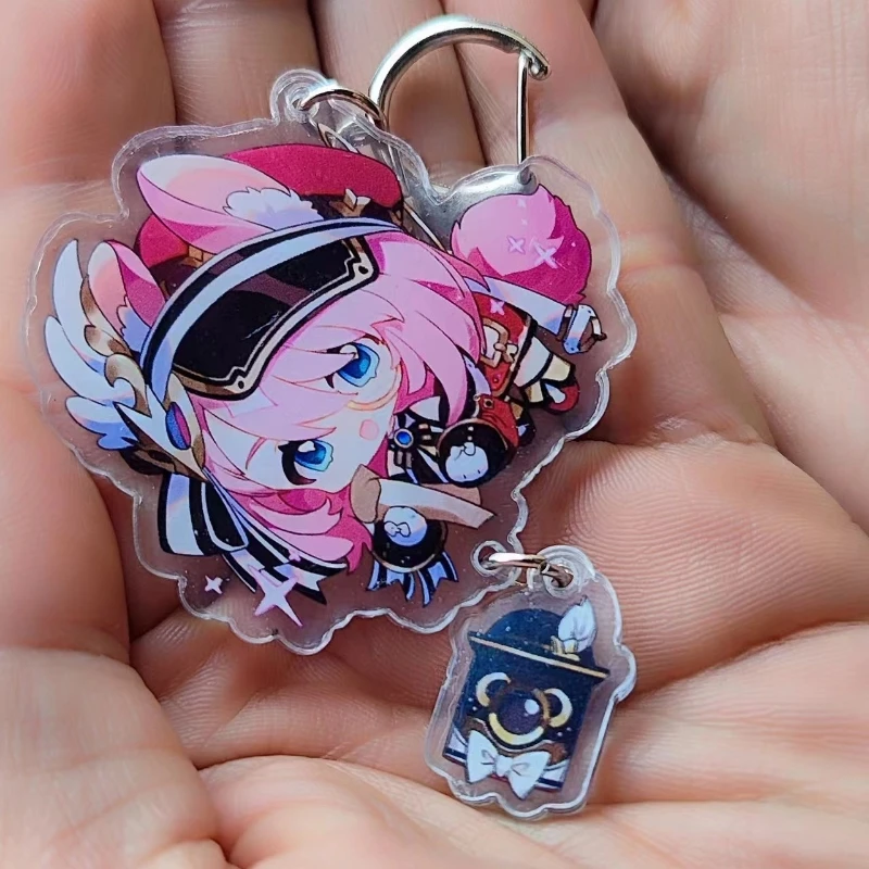 Game Impact Keychain for Girls, Pingente Chaveiro, Emblema dos desenhos animados, Figura Kaveh, Kaedehara Kazuha, Tartaglia, Scaramouche, Presente