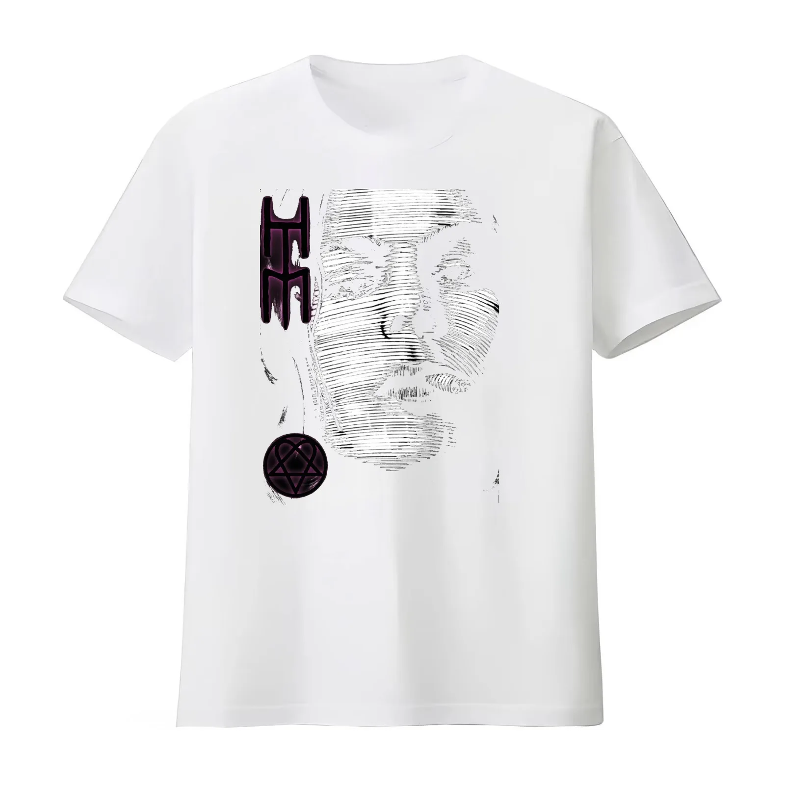 Him Valo Razorblade Tee OPTIMIZED FOR BLACK SHIRTS T-Shirt Summer Casual Cotton Tee Unisex Men Women