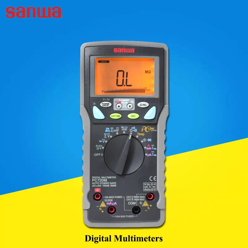 Japan sanwa PC720M High Accuracy/High Resolution Digital Multimeter;87,382 points data logging in built-in memory/PC connection