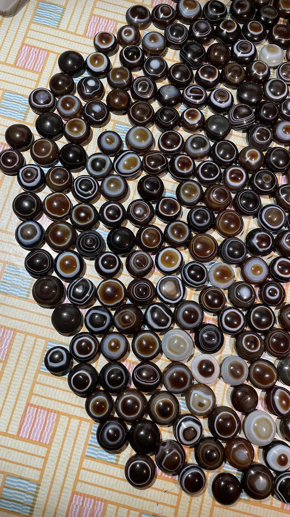 300pcs/lot natural stripe brown coffee eyes agate beads wholesale rotundity There are holes Make a bracelet necklace Accessories