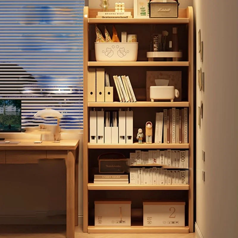 Narrow Kids Bookcases Standing Vintage Organizer Display Wooden Storage Bookcases Art Library Estante Livros Trendy Furniture