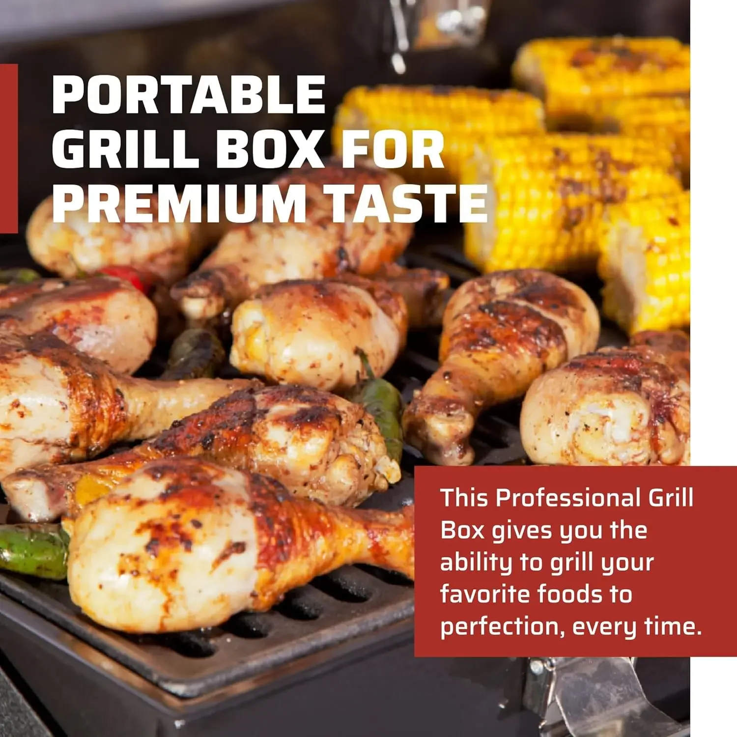 Deluxe BBQ Grill Box - Outdoor Grill Box for Accessories - 14