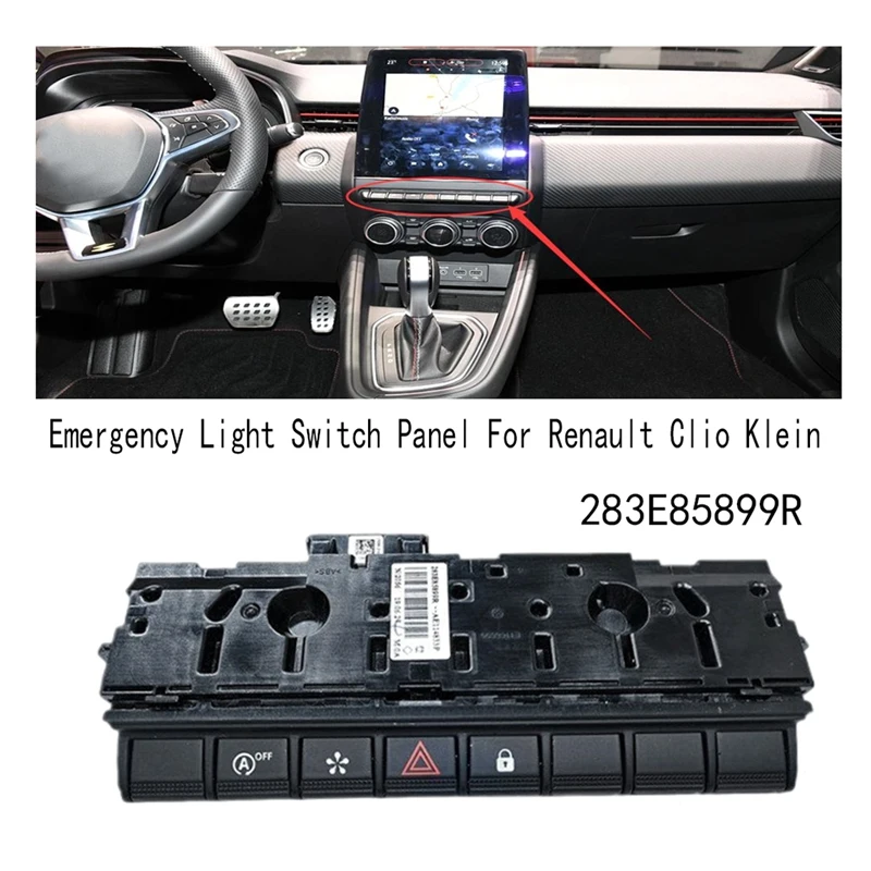 

283E85899R Emergency Light Switch Panel Lock Switch Assembly For Renault Clio Klein