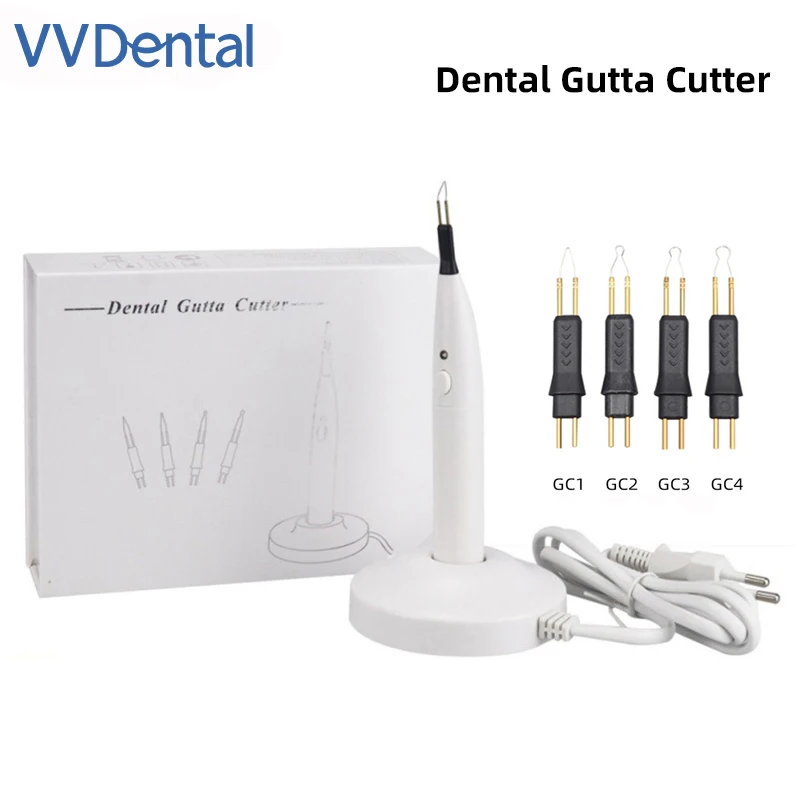 

VVDental Dental Gutta Percha Cutter with 4 Tips Tooth Gum Cutter Endo Gutta Dissolved Breaker Cutter Teeth Whitening Tools