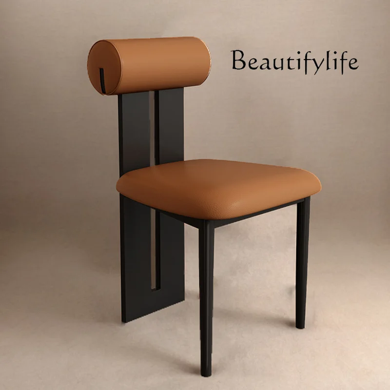 Sili Style Solid Wood Fabric Dining Chair Casual Simple Dressing Table Chair Light Luxury Nordic Modern Mid-Ancient