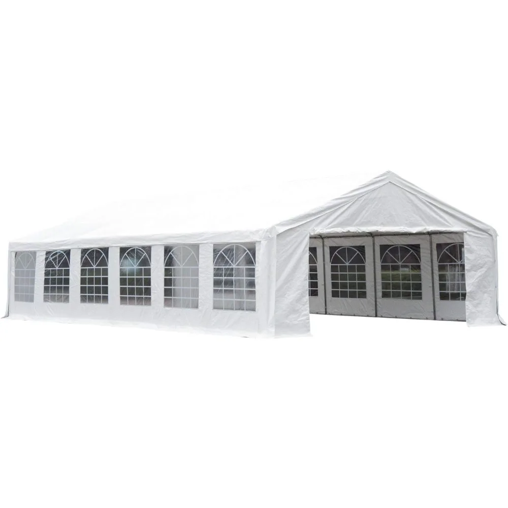 

20 x 40 ft Heavy Duty Party Tent Outdoor Gazebo Wedding Tent Event Shelter Carport BBQ with Removable Sidewalls & Windows, Outs