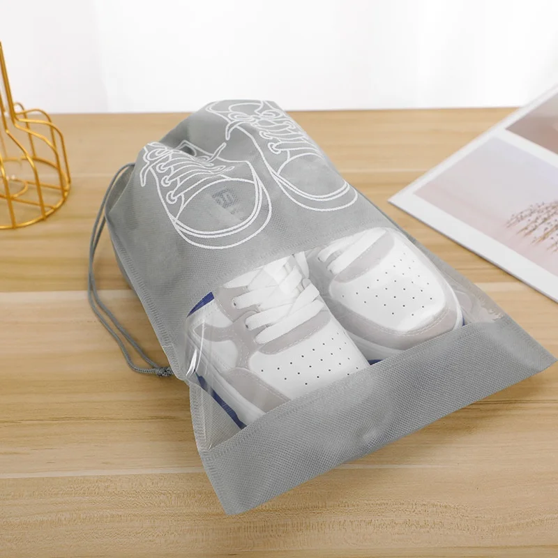 

5PCS Shoes Storage Organizer Bags Non-Woven Shoe Dust Bags Portable Travel Shoe Bag Shoes Storage Packing Pouch Organizers