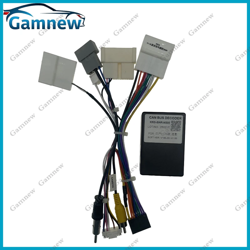 Car 16pin Wiring Harness Adapter Canbus Box Decoder Radio Power Cable For Nissan X-Trail Xtrail T32 Qashqai J10 J11 2011-2015