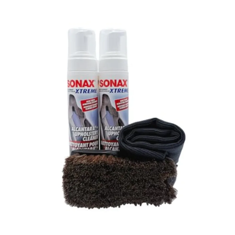 

SONAX Alcantara and Upholstery Cleaner Bundle Removes Stains and Restores Color on Delicate Surfaces Includes 2 x 250ml Bottles