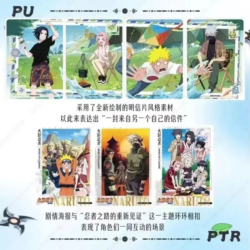 KAYOU Genuine Naruto Cards Box Anime Figure Card Booster Pack Sasuke Collection Flash Card Toy Urodzinowy prezent świąteczny dla dzieci