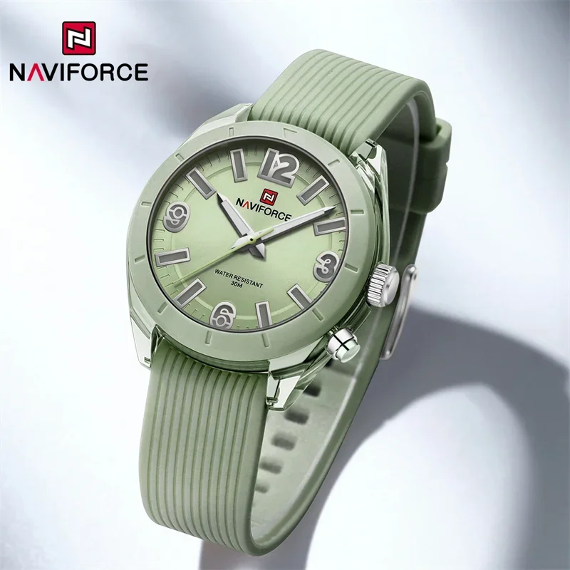 NAVIFORCE Brand Women Fashion Watch Silicone Bracelet Personality Waterproof Ladies Quartz Wristwatch Relogio Feminino 2024 New