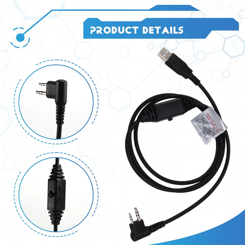 Cable de programación USB PC63 Forhytera PD500 PD506 Walkie Talkie Cable de programación USB-A19R