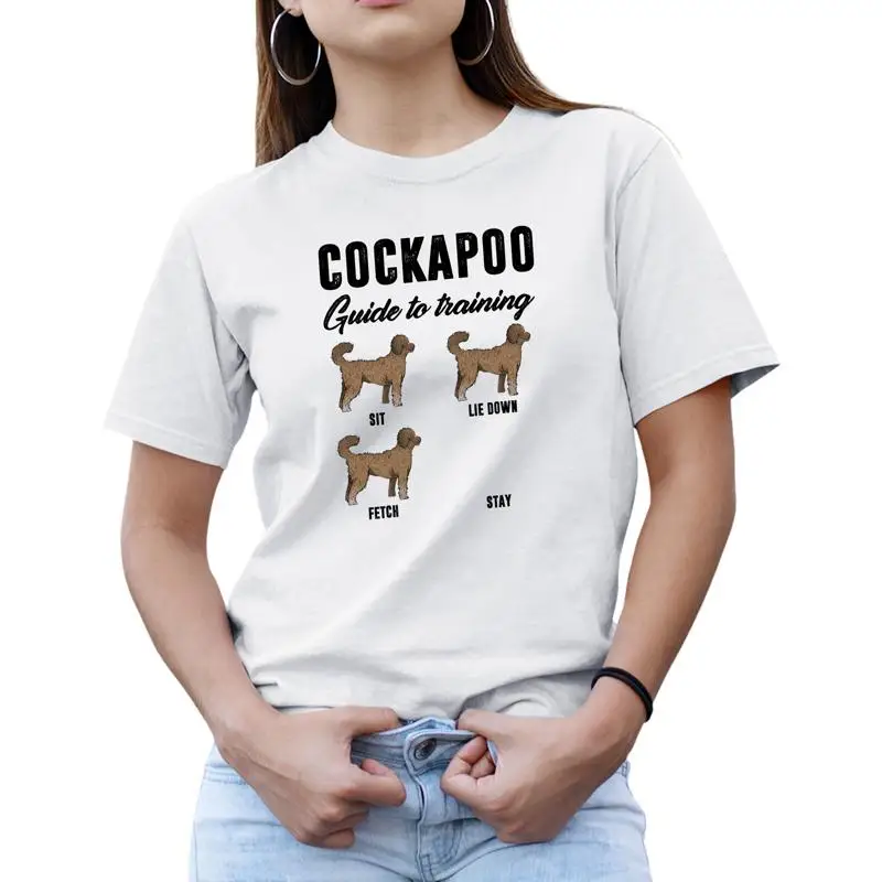 

Funny Cockapoo Womens T Shirt Guide to Training Gift Birthday Him or Her Gifts