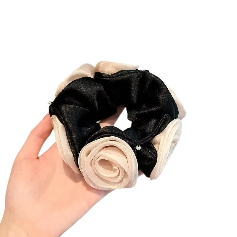 

- Handmade Rose Tie New Style Elegant Bun Rope Exquisite High-End Hair Accessory
