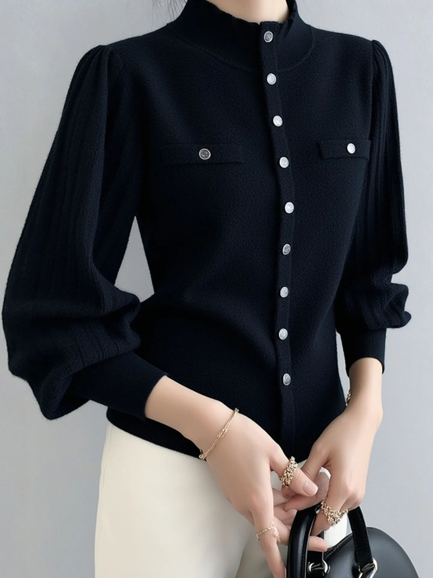 ファイオナブル 通勤用 ソフトで快適な着痩せ効果のあるカマーレニットウェア ロングスリーブ レディース トップス スリ 冬限定 ユニークなデザイン