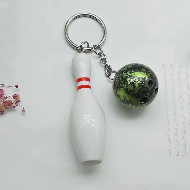 

New Design Bowling metal Keychain Car Key Chain Key Ring Sports Hot Sale Keyring pendant For Man Women Gift wholesale
