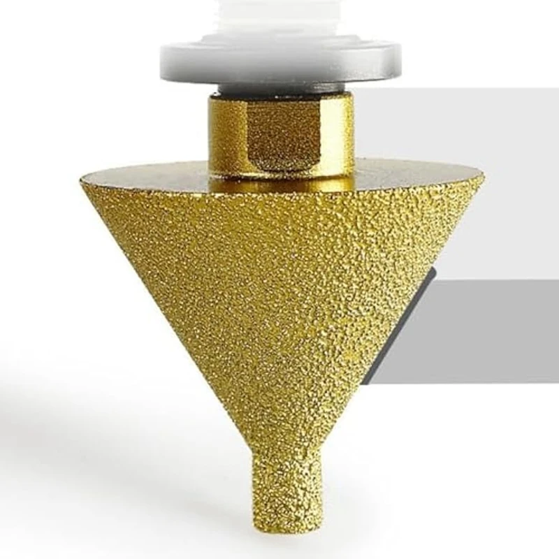 2Pcs M10 Diamond Chamfering Bits For Angle Grinders,Tile  Trimming Cone Carve Polishing Grinding Wheel