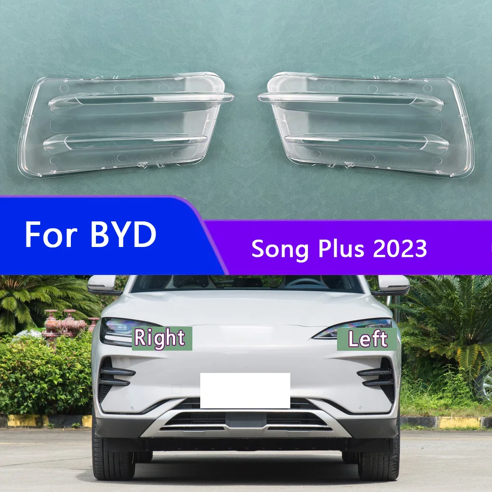 

For BYD Song Plus 2023 Headlight Cover Transparent Lampshade Lamp Case Headlamp Shell Plexiglass Replace Original Lens
