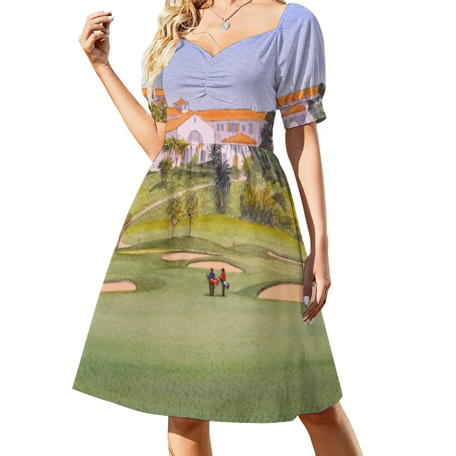 

Riviera Pacific Palisades Golf Course Hole 18 Short-Sleeved Dress summer dresses womens 2025 summer woman dress 2025