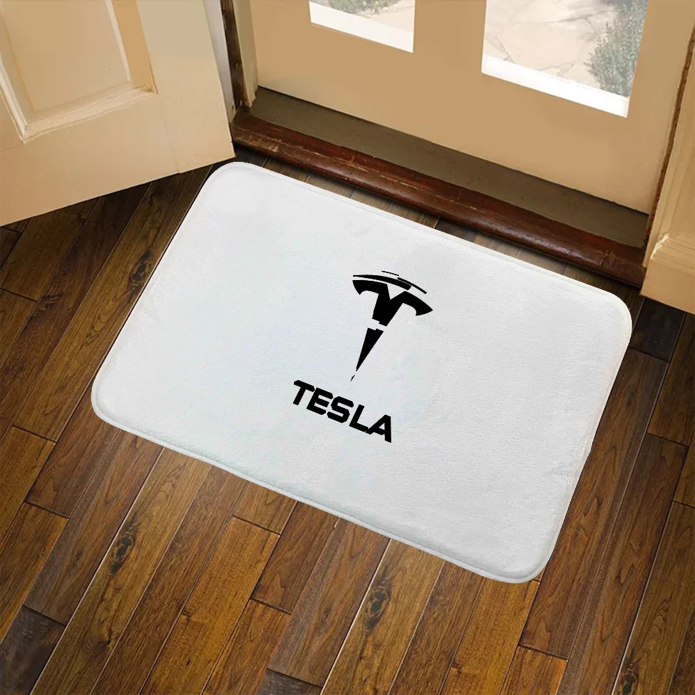 

Tesla Front Door Mat for Hallway on the Floor Cute Carpet for Home Entrance Custom Kitchen Foot Mat Room Decorating Items Rugs