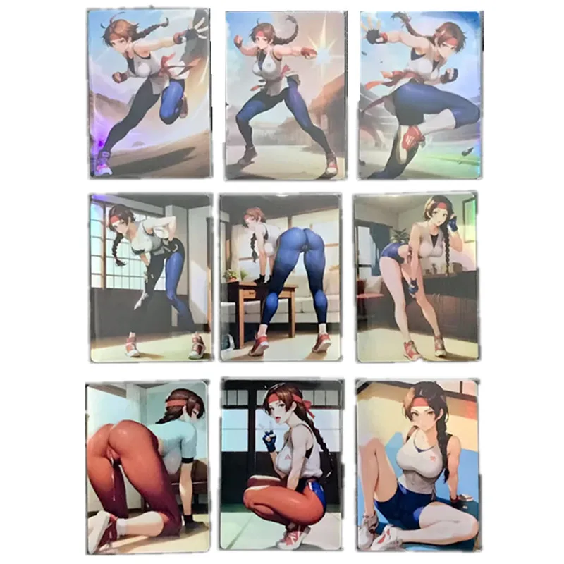 

9pcs/set Anime King of Fighting Games Street Fighter Sakazaki Yuri Goddess ACG Sexy Nude Card Fighting Toy Gift Collection Card