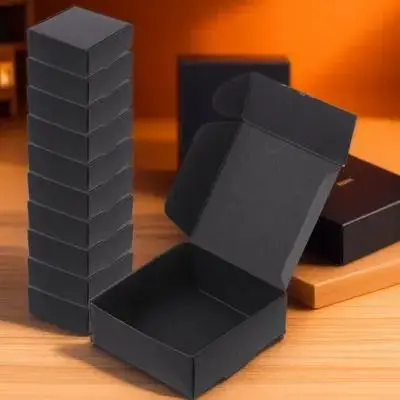 

20pcs Black Packaging Box Heavy Duty Mailing Boxes For Shipping Waterproof Paper Packing Boxes Storage Moving Supplies