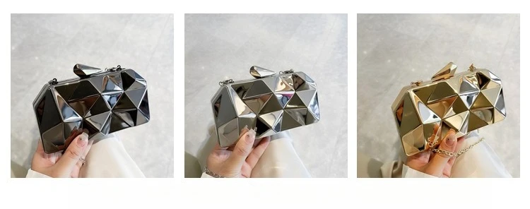 New acrylic bag glossy box mini small handbag clutch bag banquet shoulder messenger bag